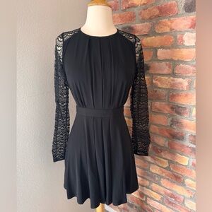 BCBGeneration Black Lace Sleeve Dress